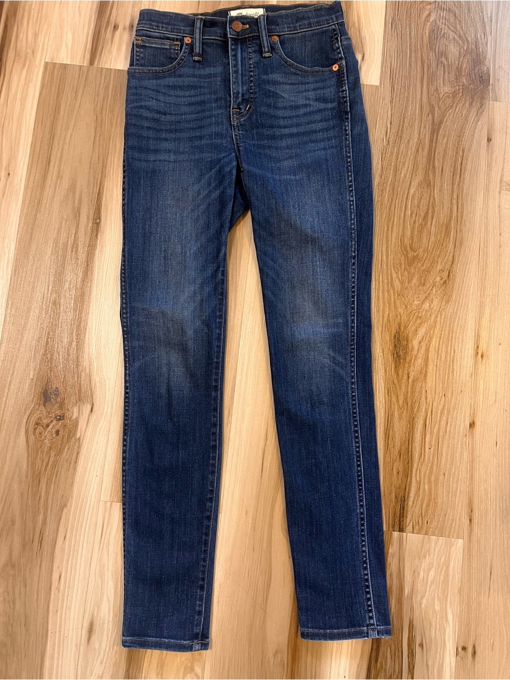 Madewell Jeans Women's 10" High Rise Skinny Stretch Denim Size 25 Dark Wash XS